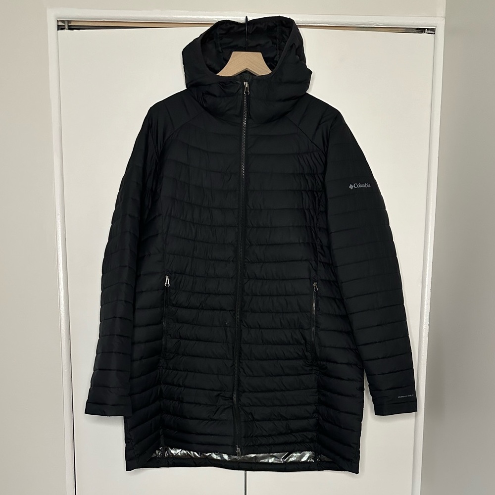 Columbia women’s mid length jacket with Omni-Heat size XXL Black